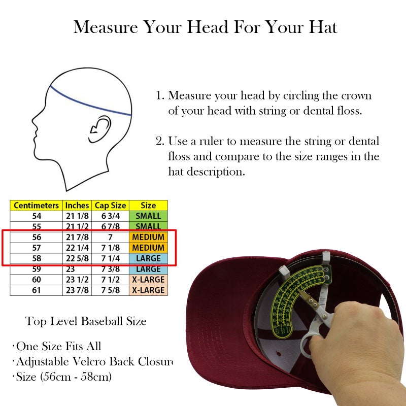 Top Level Baseball Cap Men Women - Classic Adjustable Plain Hat (Burgundy) - Image 4